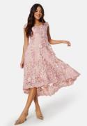 Goddiva Embroidered Lace Dress Light pink L (UK14)