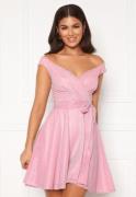 Goddiva Lurex Skater Dress Pink XXL (UK18)