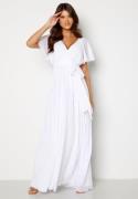 Goddiva Flutter Sleeve Chiffon Maxi Dress  XXS (UK6)