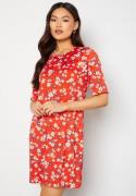 Happy Holly Blenda ss dress Red / Floral 52/54L