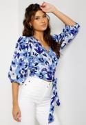 BUBBLEROOM Priscilla cotton blouse Blue / Floral 42
