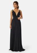 Goddiva Multi Tie Maxi Dress Black XXS (UK6)