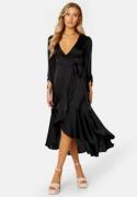 Bubbleroom Occasion Gilda Wrap Dress Black 4XL