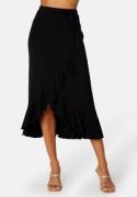 Happy Holly Frill Wrap Skirt Black 48/50