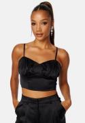 BUBBLEROOM Chana satin top Black 42