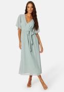 Bubbleroom Occasion Butterfly Sleeve Midi Dress Dusty green 34