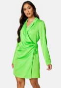 VILA Johanna Wrap Short Dress Jade Lime 34