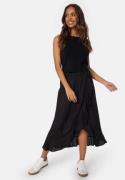 Happy Holly Front Wrap Viscose Skirt  Black 52/54