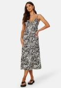 VILA Limia Maya Strap Dress Birch AOP:Maya black 36