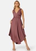 Bubbleroom Occasion Draped Soft Midi Dress Old rose L