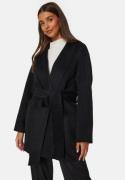 BUBBLEROOM Belted Wool Coat Black XL