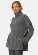 SELECTED FEMME Mary LS Long Knit Roll Neck Light Grey Melange L