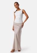 BUBBLEROOM Maxi Satin Skirt Light nougat 46