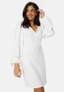 BUBBLEROOM V-neck Balloon Sleeve Short Dress White L