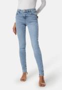 Pieces Pcdana Mid Waist Skinny Jeans Light Blue Denim M/32