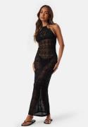 BUBBLEROOM Fine Knitted Crochet Dress Black S