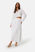 BUBBLEROOM Viscose Crepe Maxi Skirt White XL