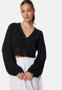 BUBBLEROOM Viscose Crepe Blouse Black XL