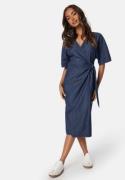 Happy Holly Denim Wrap Dress Dark blue 32/34