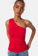 BUBBLEROOM One Shoulder Top Red M