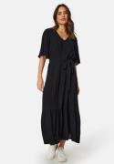 BUBBLEROOM Butterfly Sleeve Viscose Dress Black 34