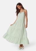 BUBBLEROOM Viscose Strap dress Green/Patterned S