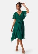 Goddiva Flutter Chiffon Midi Dress Green XL (UK16)