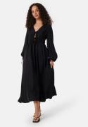 BUBBLEROOM V-neck Strap L/S Dress Black L