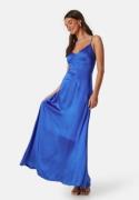 Bubbleroom Occasion Satin Strap Gown Blue 46