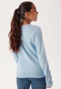 VILA Viril O-neck L/S Knit Top Kentucky Blue Detail:MELANGE XS