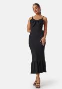 BUBBLEROOM Bow Strap Midi Dress Black S