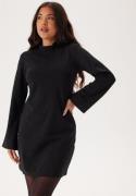 Pieces Pcpaige Reem Ls Mock Neck Dres Black Detail:silver Lurex M