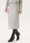 ONLY Onljeanett Life Midi Rib Skirt Light Grey Melange M