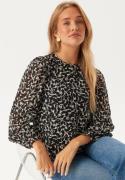 Object Collectors Item Objmila L/S Top Sandshell/Black Leaves 38