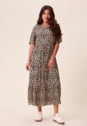 Happy Holly Tris Butterfly Sleeve Dress Leopard 40/42