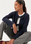 BUBBLEROOM Rib Bow Cardigan Navy M