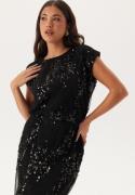 BUBBLEROOM Sequin Mesh Top Black M