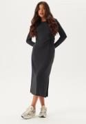 Pieces Pcanora Ls Midi Knot Dress Bc Black L