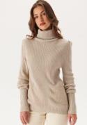 VILA Vilou New Rollneck L/S KNIT TO Feather Gray L