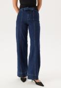 ONLY Onlmadison Blush Hw Wide Belt  Dark Blue Denim XL/32