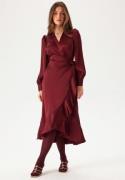 Object Collectors Item Objsateen Wrap Dress Cabernet 36