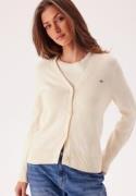 GANT Classic Cotton Cardigan Cream L