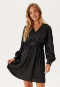 BUBBLEROOM Wrap L/S Dress Black XS