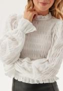 BUBBLEROOM Frill Structured Blouse White XS