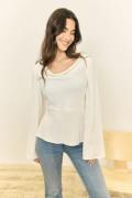 BUBBLEROOM Drapy Blouse Cream 44