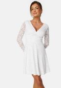 Bubbleroom Occasion Long Sleeve Lace Dress White M