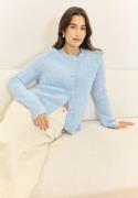 BUBBLEROOM Bouclé Cardigan Light blue XL