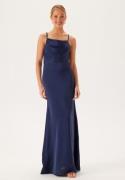 Bubbleroom Occasion Waterfall Mermaid Gown Dark blue 38