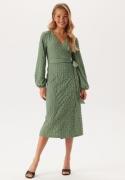 BUBBLEROOM Structure Wrap Dress Dusty green S