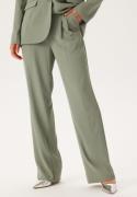 BUBBLEROOM Straight Leg Pleated Suit Pants  Dusty green 46